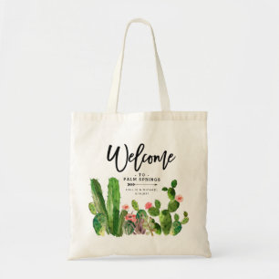 Desert Succulent Cactus Wedding Welcome Bag Tote Bag
