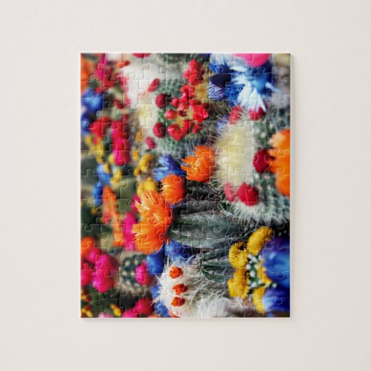 Desert succulent flowering cactus legpuzzel (Verticaal)