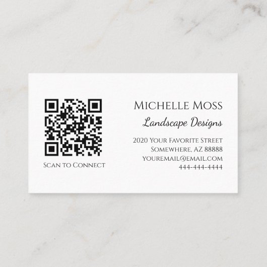 Desert Succulent Prickly Pear Cactus Botanical Visitekaartje (Achterkant)