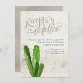 Desert Succulent Reception Card - Stone Informatiekaartje (Voorkant / Achterkant)