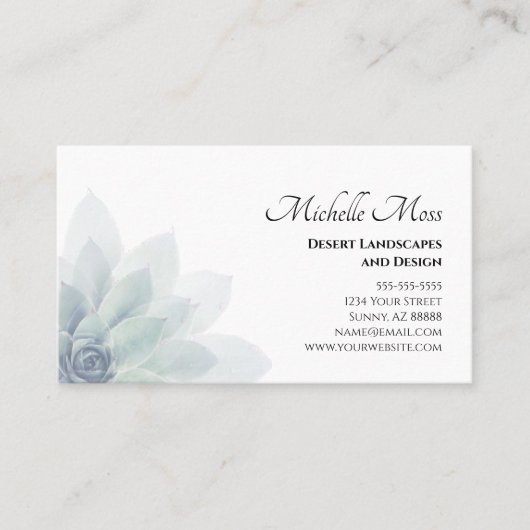 Desert Succulent Visitekaartje (Voorkant)