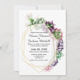 Desert Succulent Wedding Uitnodiging
