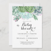 Desert Succulents Cacti Waterverf BABY SHOWER Kaart (Voorkant)