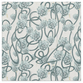 Desert Succulents for a Modern repeat Pattern Stof