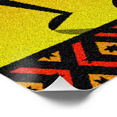 Desert Sun Cactus Kokopelli Southwest Design Poster (Hoek)