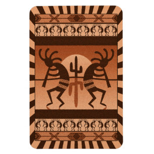 Desert Sun Cactus Kokopelli Southwest Magneet