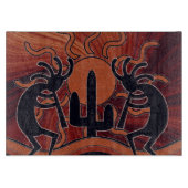 Desert Sun Cactus Kokopelli Southwest Snijplank (Voorkant)