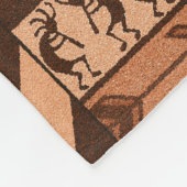 Desert Sun Cactus Kokopelli Southwestern Fleece Deken (Hoek)