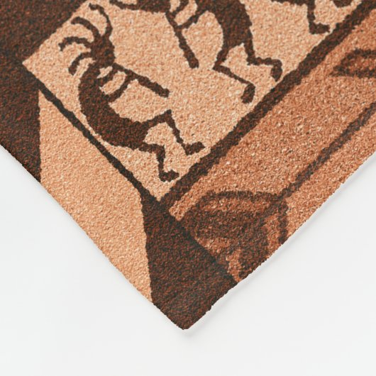 Desert Sun Cactus Kokopelli Southwestern Fleece Deken (Hoek)