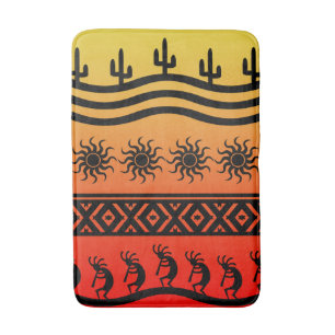 Desert Sun Cactus Southwest Design Kokopelli Badmat