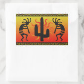Desert Sun Cactus Southwest Kokopelli Rechthoekige Sticker (Tas)