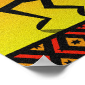 Desert Sun Cactus Southwest Kokopelli Wall Art Poster (Hoek)