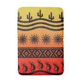 Desert Sun Cactus Zuidwest Design Kokopelli Badmat (Voorkant Verticaal)