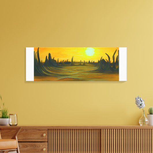 Desert Sun Canvas Afdruk (Insitu (Woonkamer))