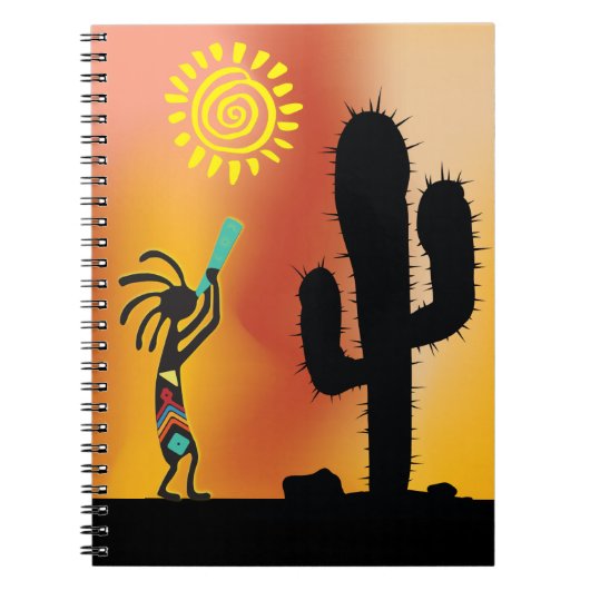 Desert Sun Kokopelli Notitieboek (Voorkant)
