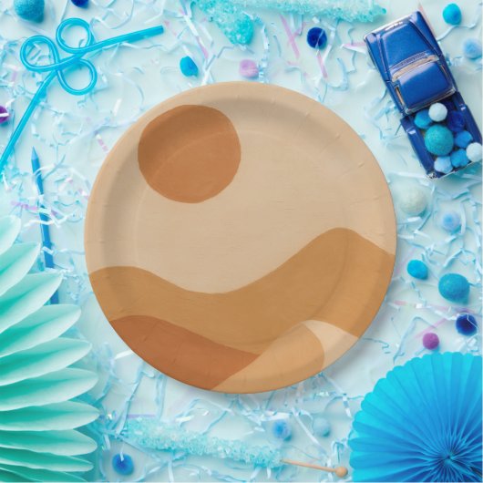 Desert Sun Minimal Papieren Bordje (Feest)