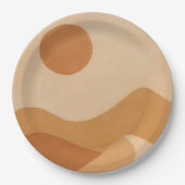 Desert Sun Minimal Papieren Bordje (Voorkant)