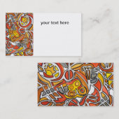 Desert Sun - Visitekaartjes voor Abstracte kunst (Voorkant / Achterkant)