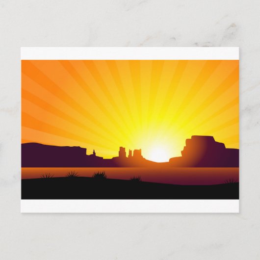 Desert Sunrise Briefkaart (Voorkant)