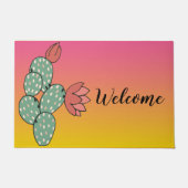 Desert Sunrise Cactus Welcome Mat (Voorkant)