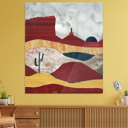 Desert Sunrise Canvas Afdruk (Insitu (Woonkamer))