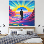 Desert Sunrise Canvas Afdruk (Insitu (Slaapkamer))