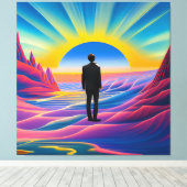 Desert Sunrise Canvas Afdruk (Insitu (Houten vloer))