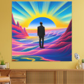 Desert Sunrise Canvas Afdruk (Insitu (Woonkamer))