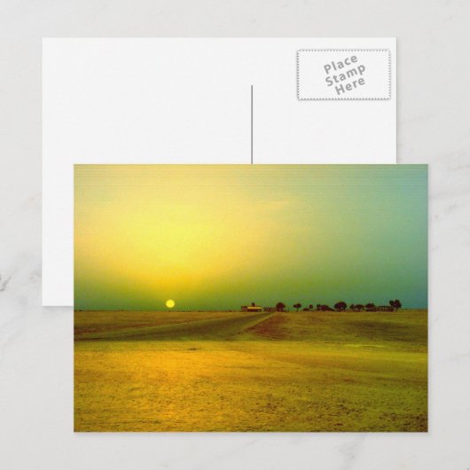 Desert Sunrise Collage Briefkaart (Voorkant / Achterkant)