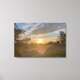 Desert Sunrise Over Las Vegas Golf Course Canvas Afdruk