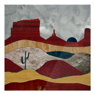 Desert Sunrise Perfect Poster