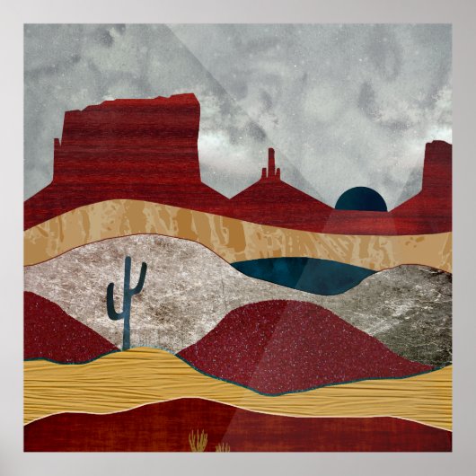 Desert Sunrise Poster (Voorkant)