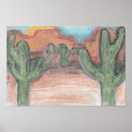 Desert Sunrise Poster (Voorkant)