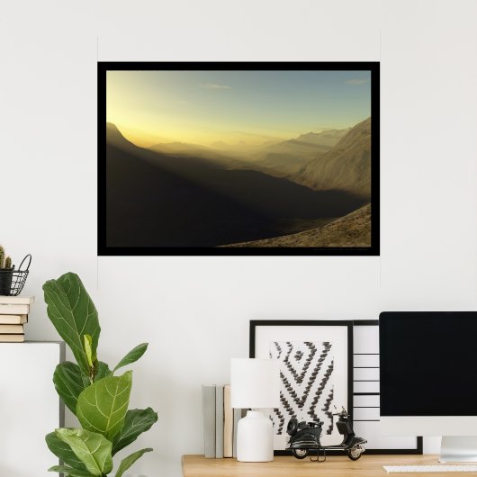 Desert Sunrise Poster (Thuiskantoor)