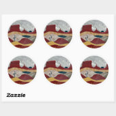 Desert Sunrise Ronde Sticker (Vel)