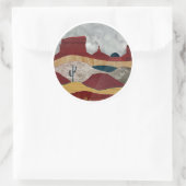 Desert Sunrise Ronde Sticker (Tas)