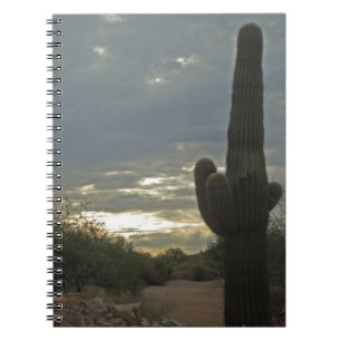 Desert Sunrise Saguaro Cactus Foto Peaceful Notitieboek