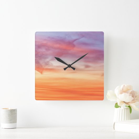 Desert Sunrise Vierkante Klok (Huis)