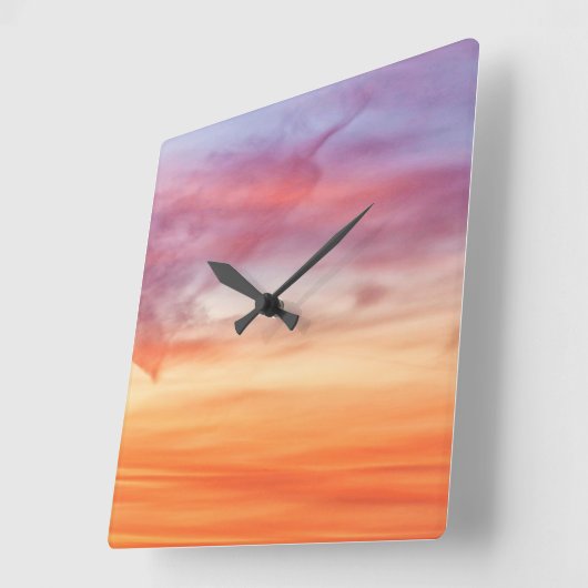 Desert Sunrise Vierkante Klok (Hoek)