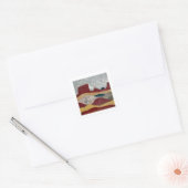 Desert Sunrise Vierkante Sticker (Envelop)