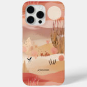 Desert Sunset Abstracte Bloemen Gepersonaliseerde  Case-Mate iPhone Case (Achterkant)