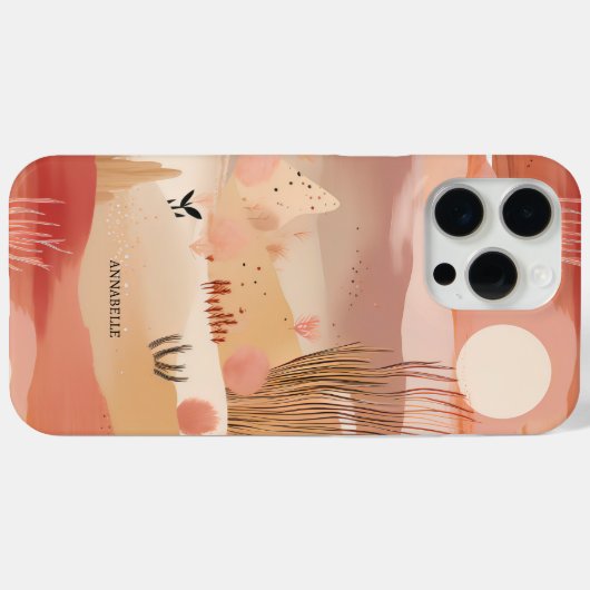 Desert Sunset Abstracte Bloemen Gepersonaliseerde  Case-Mate iPhone Case (Achterkant (horizontaal))
