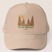 Desert Sunset Avontuur Trucker Hoed - Bachelorette Trucker Pet (Voorkant)