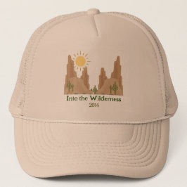 Desert Sunset Avontuur Trucker Hoed - Bachelorette Trucker Pet