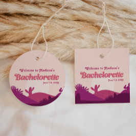Desert Sunset Bachelorette Palm Springs Favor Tags Bedankjes Labels