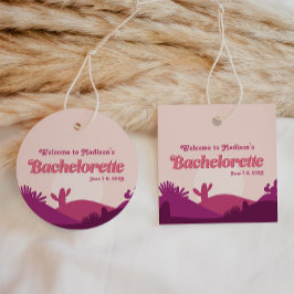 Desert Sunset Bachelorette Scottsdale Favor Tags Bedankjes Labels