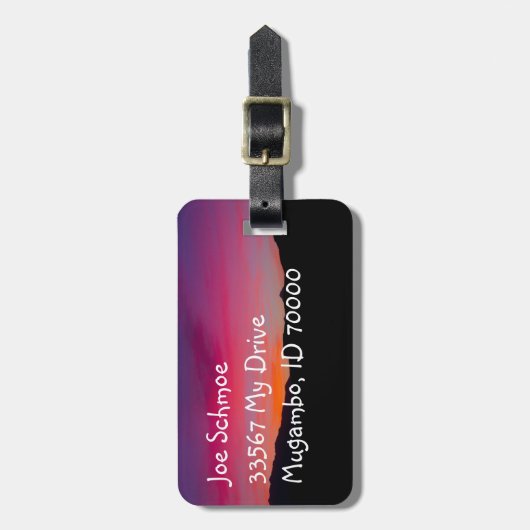 Desert Sunset Bagagelabel (Voorkant verticaal)