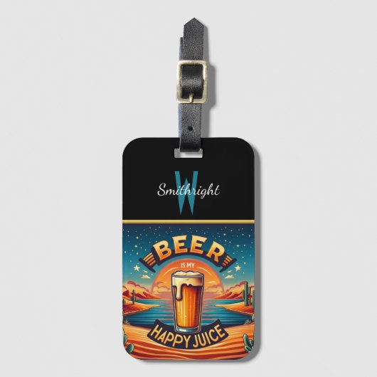 Desert Sunset Bier Bagagelabel (Voorkant (verticaal))