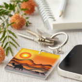 Desert Sunset Camel Sleutelhanger (Voorkant Rechts)