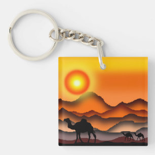 Desert Sunset Camel Sleutelhanger